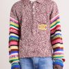 Logo-Intarsia Striped Cotton and Alpaca-Blend Polo Sweater - FR