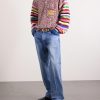 Logo-Intarsia Striped Cotton and Alpaca-Blend Polo Sweater - OU
