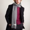 Logo-Appliquéd Fringed Cashmere Scarf - OU