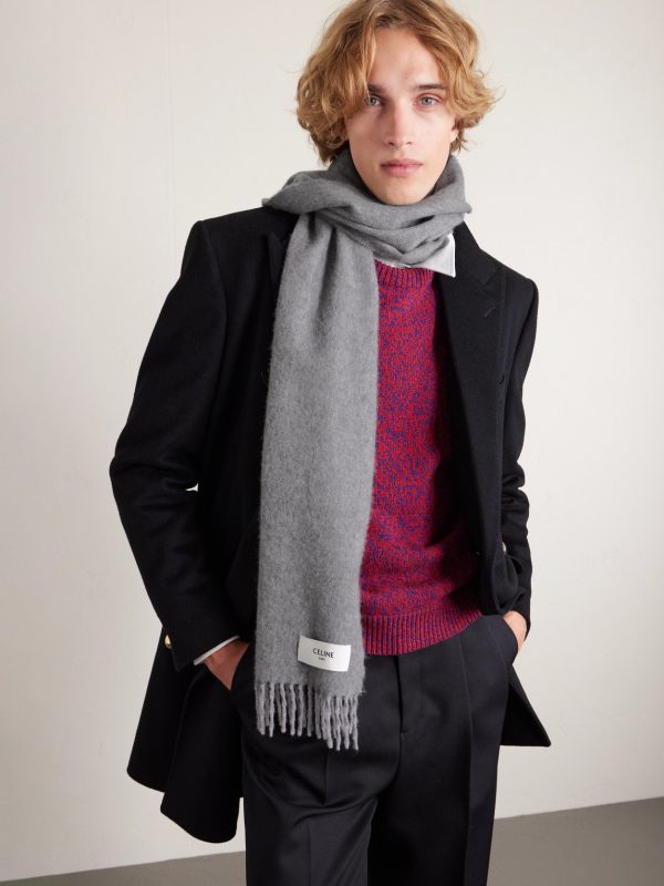 Logo-Appliquéd Fringed Cashmere Scarf - OU