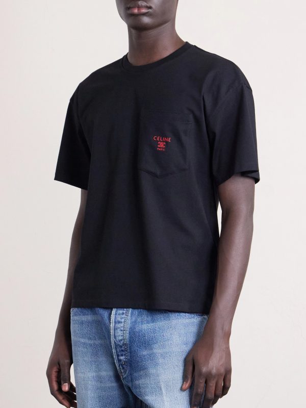 Logo-Embroidered Cotton-Jersey T-Shirt - FR Logo-Embroidered Cotton-Jersey T-Shirt - FR