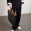 Triomphe Large Leather-Trimmed Logo-Print Coated-Canvas Tote Bag - FR Triomphe Large Leather-Trimmed Logo-Print Coated-Canvas Tote Bag - FR
