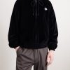 Logo-Embroidered Cotton-Blend Velour Zip-Up Hoodie - FR