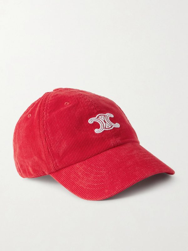 Vivienne Logo-Embroidered Cotton-Corduroy Baseball Cap Vivienne Logo-Embroidered Cotton-Corduroy Baseball Cap
