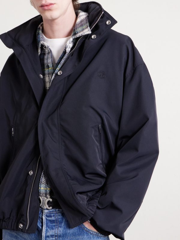 Logo-Embroidered Nylon-Twill Jacket - CU Logo-Embroidered Nylon-Twill Jacket - CU