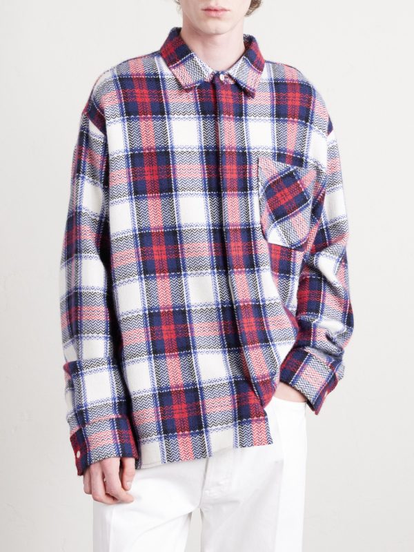 Checked Cashmere Overshirt - FR