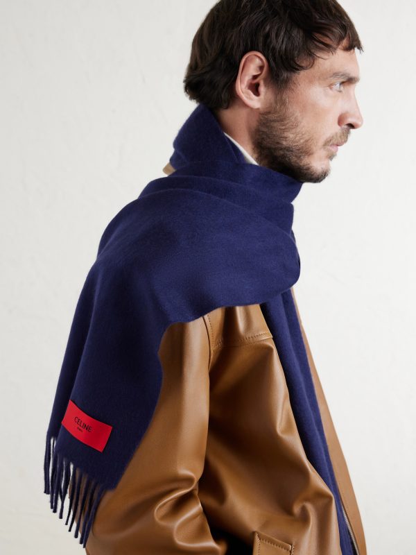 Logo-Appliquéd Fringed Cashmere Scarf - FR