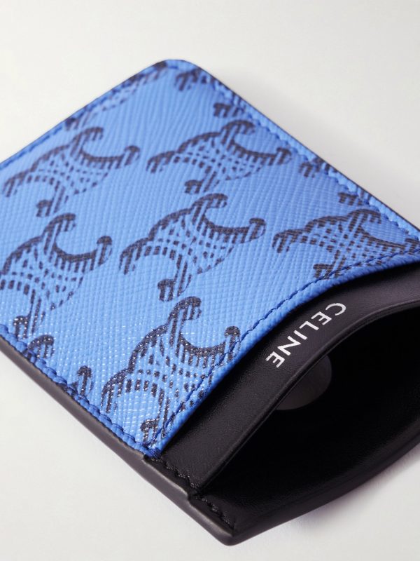 Triomphe Printed Leather and Canvas Cardholder - E1