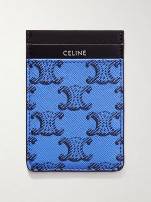 Triomphe Printed Leather and Canvas Cardholder