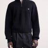 Logo-Embroidered Ribbed Wool Half-Zip Sweater - FR Logo-Embroidered Ribbed Wool Half-Zip Sweater - FR