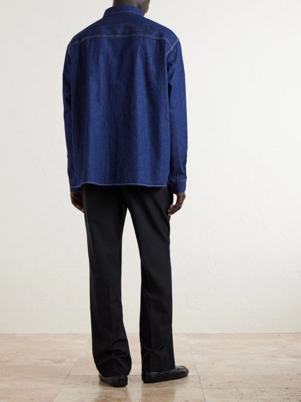 Logo-Embroidered Denim Overshirt - BK