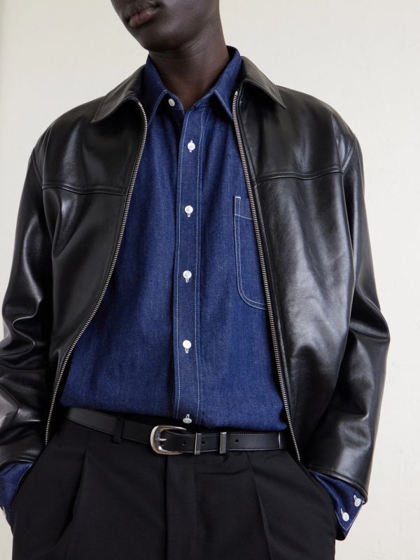Logo-Embroidered Denim Overshirt - CU