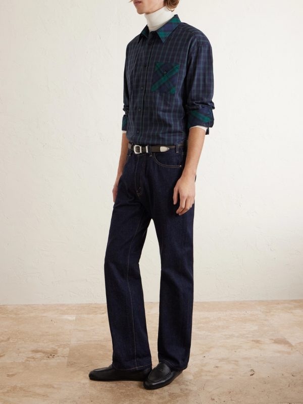 Checked Cotton Shirt - OU Checked Cotton Shirt - OU