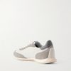 Racer Logo-Embroidered Suede, Leather and Shell Sneakers - BK