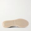 Racer Logo-Embroidered Suede, Leather and Shell Sneakers - E1