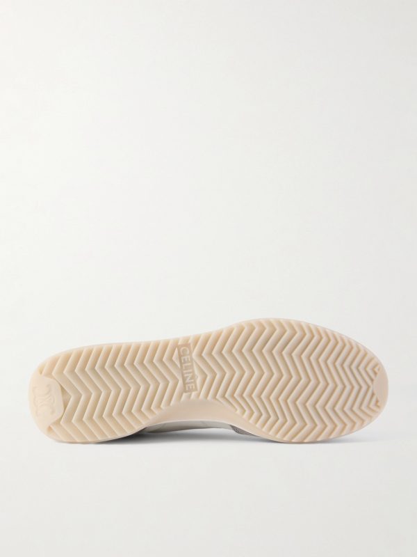 Racer Logo-Embroidered Suede, Leather and Shell Sneakers - E1