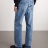 Wesley Straight-Leg Distressed Jeans - BK Wesley Straight-Leg Distressed Jeans - BK