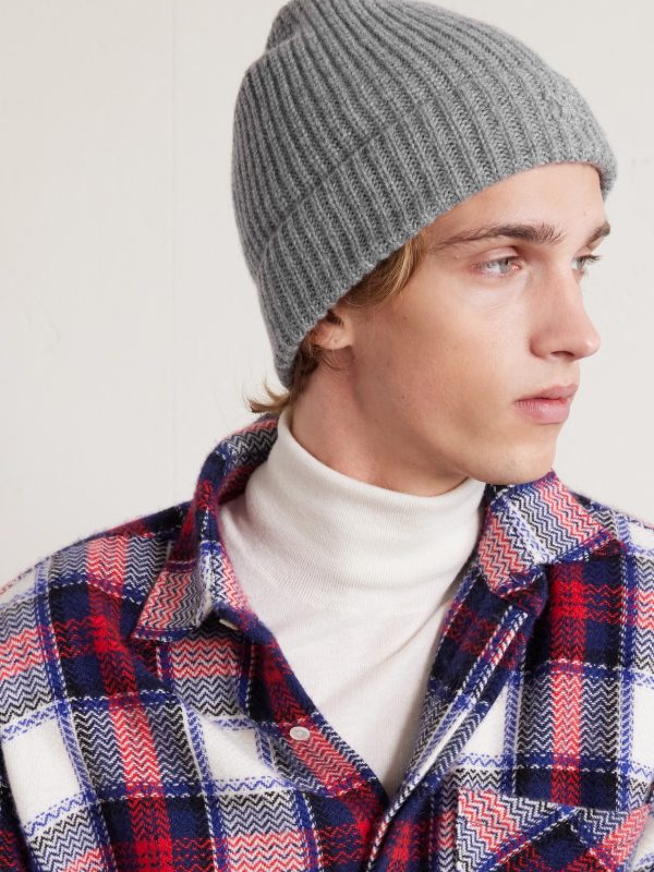 Logo-Embroidered Ribbed Cashmere Beanie - E1 Logo-Embroidered Ribbed Cashmere Beanie - E1