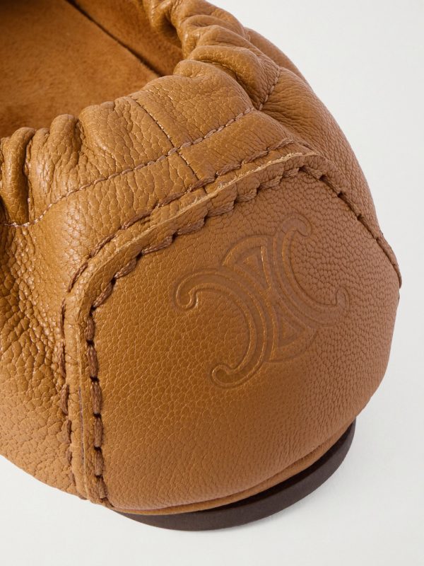 Logo-Appliquéd Leather Loafers - CU Logo-Appliquéd Leather Loafers - CU