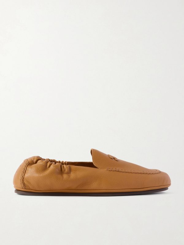 Logo-Appliquéd Leather Loafers Logo-Appliquéd Leather Loafers