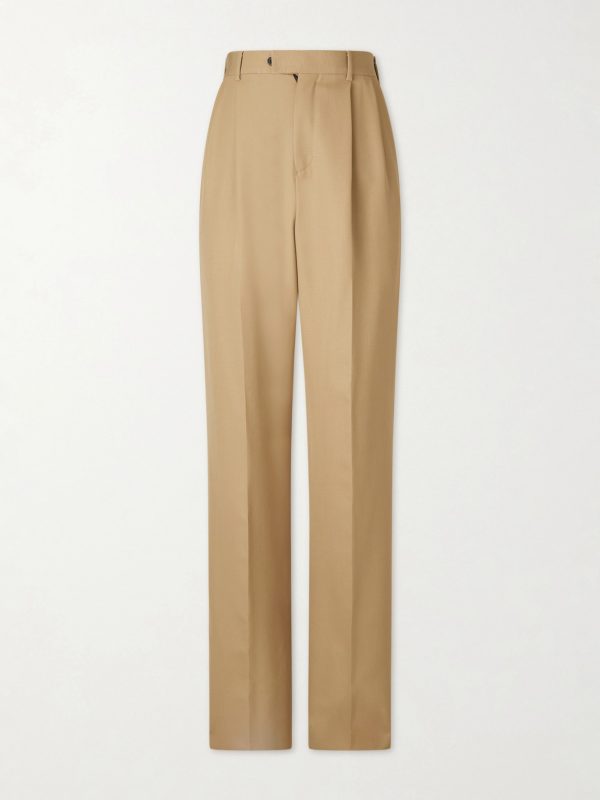 Jazz Wide-Leg Pleated Wool-Twill Trousers Jazz Wide-Leg Pleated Wool-Twill Trousers