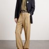 Jazz Wide-Leg Pleated Wool-Twill Trousers - OU Jazz Wide-Leg Pleated Wool-Twill Trousers - OU