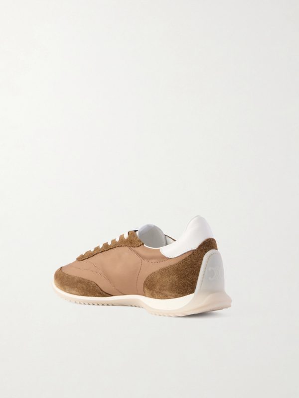 Logo-Embroidered Suede, Leather and Shell Sneakers - BK Logo-Embroidered Suede, Leather and Shell Sneakers - BK