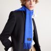 Logo-Appliquéd Fringed Cashmere Scarf - OU Logo-Appliquéd Fringed Cashmere Scarf - OU