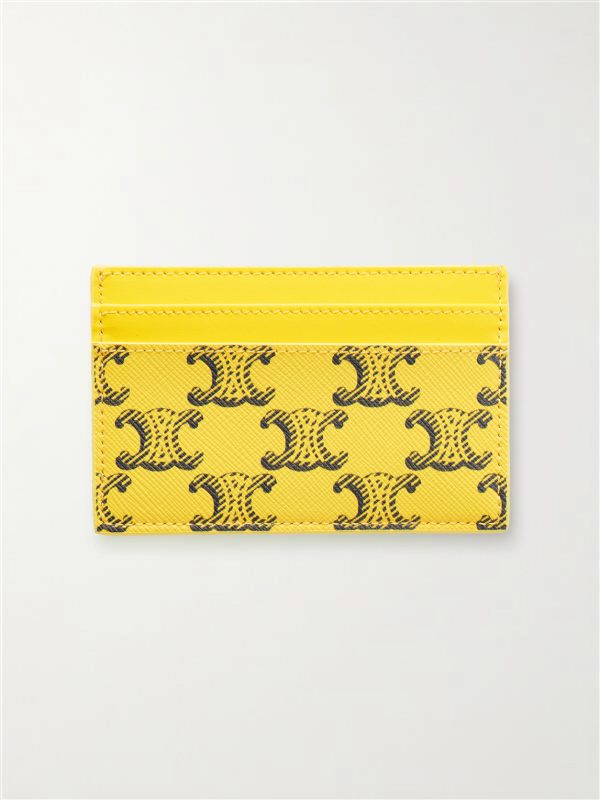Monogrammed Coated-Canvas and Leather Cardholder - BK Monogrammed Coated-Canvas and Leather Cardholder - BK