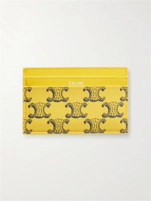 Monogrammed Coated-Canvas and Leather Cardholder Monogrammed Coated-Canvas and Leather Cardholder