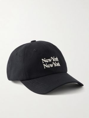 New York New York Embroidered Cotton-Canvas Cap New York New York Embroidered Cotton-Canvas Cap