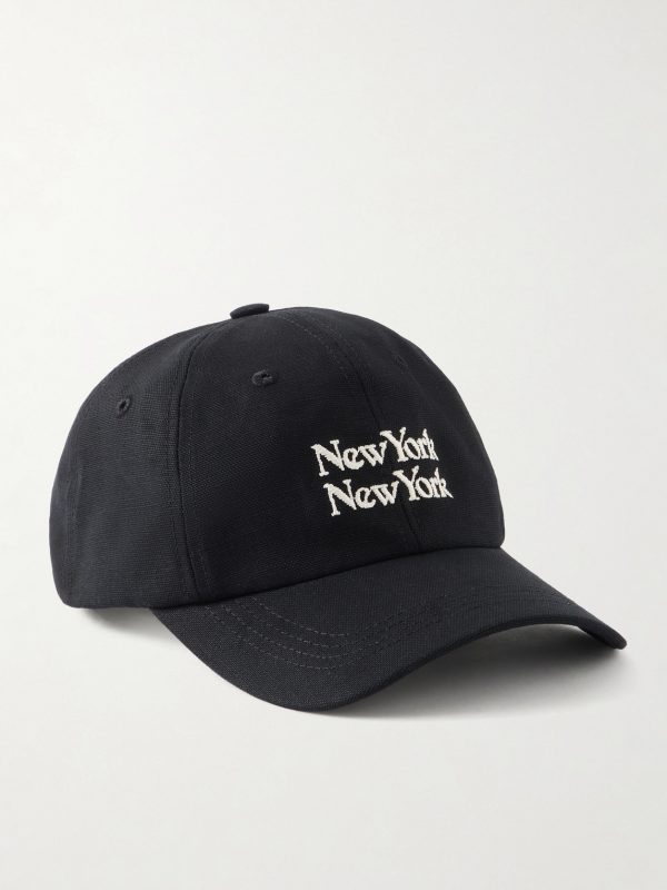 New York New York Embroidered Cotton-Canvas Cap New York New York Embroidered Cotton-Canvas Cap
