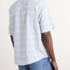 Camp-Collar Checked Cotton and Linen-Blend Shirt - BK