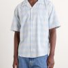 Camp-Collar Checked Cotton and Linen-Blend Shirt - FR