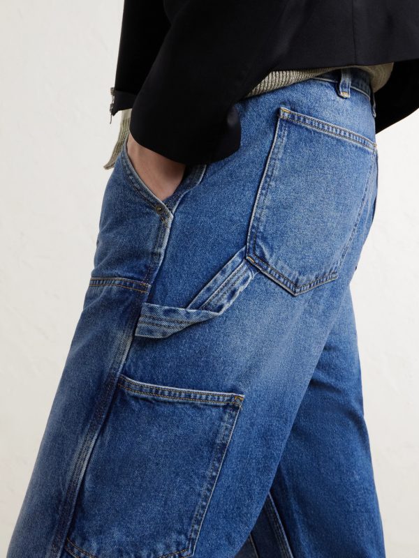 Straight-Leg Double-Knee Jeans - CU