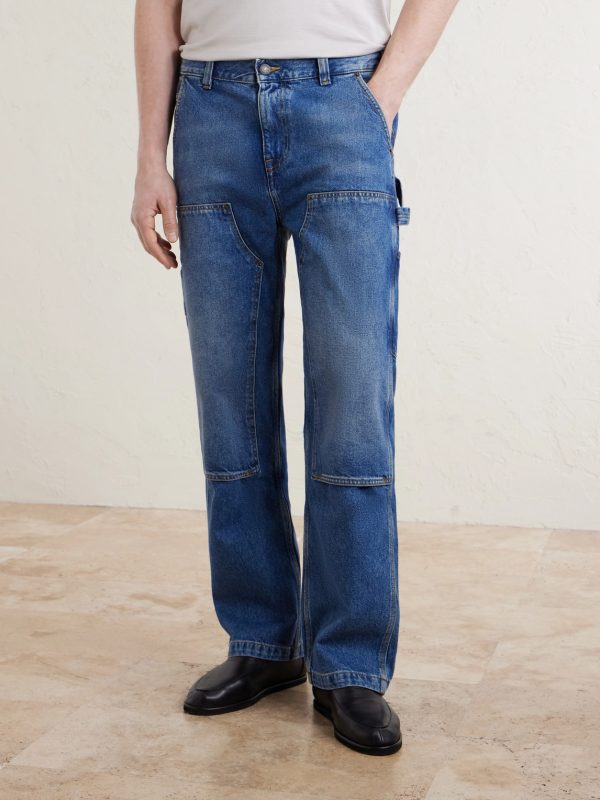 Straight-Leg Double-Knee Jeans - FR