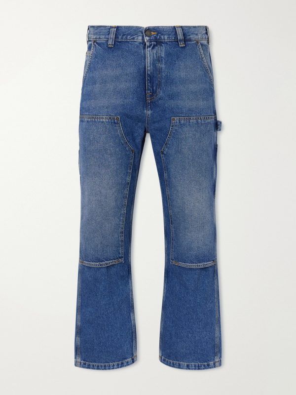 Straight-Leg Double-Knee Jeans