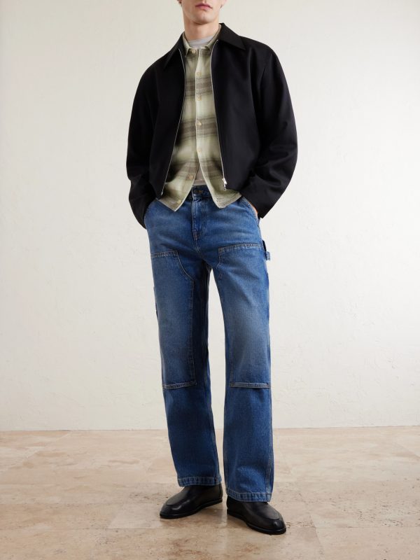 Straight-Leg Double-Knee Jeans - OU