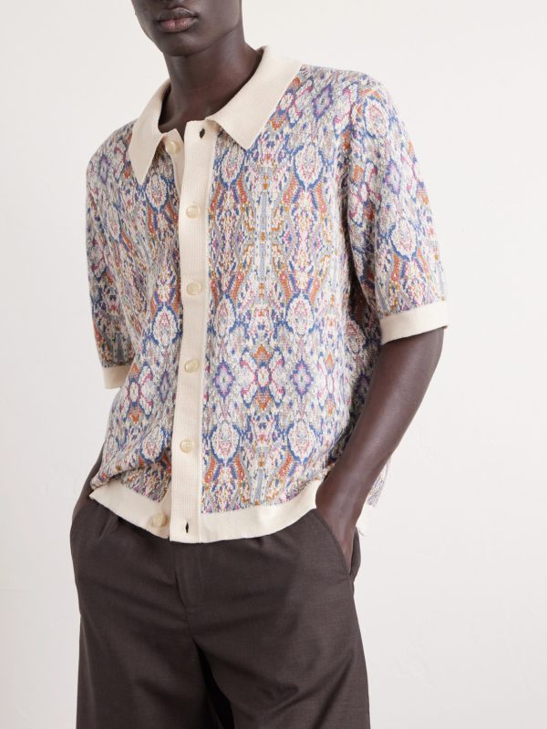 Trance Jacquard-Knitted Cotton Shirt - FR Trance Jacquard-Knitted Cotton Shirt - FR