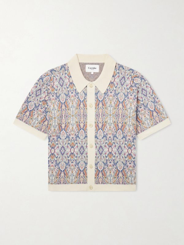 Trance Jacquard-Knitted Cotton Shirt Trance Jacquard-Knitted Cotton Shirt