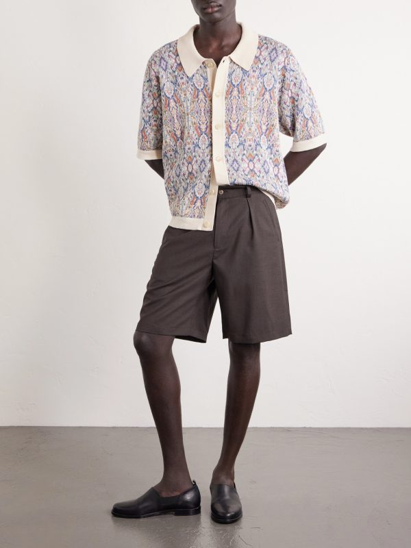 Trance Jacquard-Knitted Cotton Shirt - OU Trance Jacquard-Knitted Cotton Shirt - OU
