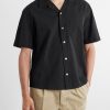 Camp-Collar Broderie Anglaise Cotton Shirt - FR