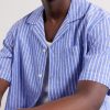 Camp-Collar Striped Linen and Cotton-Blend Shirt - CU Camp-Collar Striped Linen and Cotton-Blend Shirt - CU