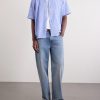 Camp-Collar Striped Linen and Cotton-Blend Shirt - OU Camp-Collar Striped Linen and Cotton-Blend Shirt - OU