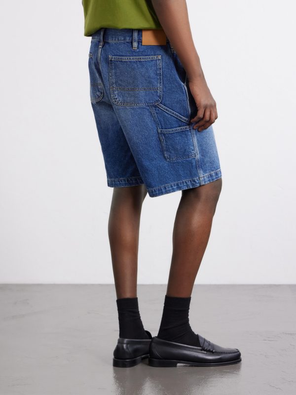 Straight-Leg Denim Shorts - BK Straight-Leg Denim Shorts - BK