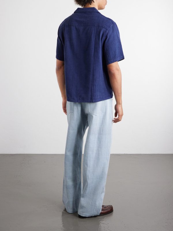 Camp-Collar Cotton Shirt - BK Camp-Collar Cotton Shirt - BK