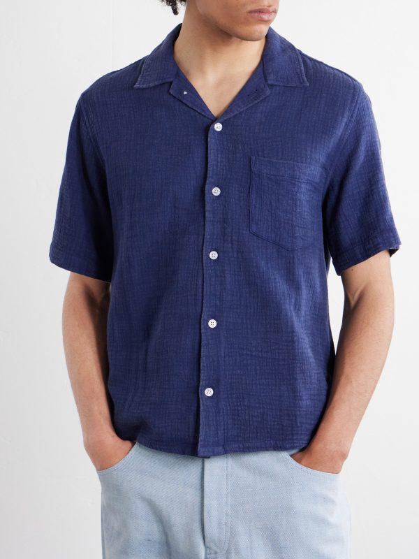 Camp-Collar Cotton Shirt - FR Camp-Collar Cotton Shirt - FR
