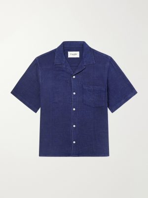 Camp-Collar Cotton Shirt Camp-Collar Cotton Shirt