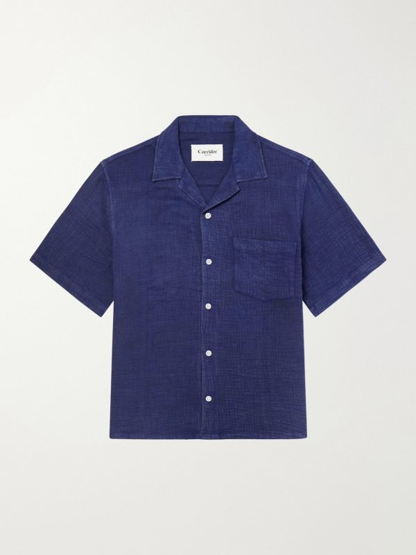 Camp-Collar Cotton Shirt Camp-Collar Cotton Shirt