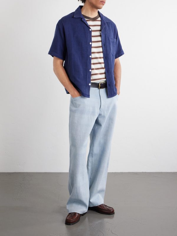 Camp-Collar Cotton Shirt - OU Camp-Collar Cotton Shirt - OU